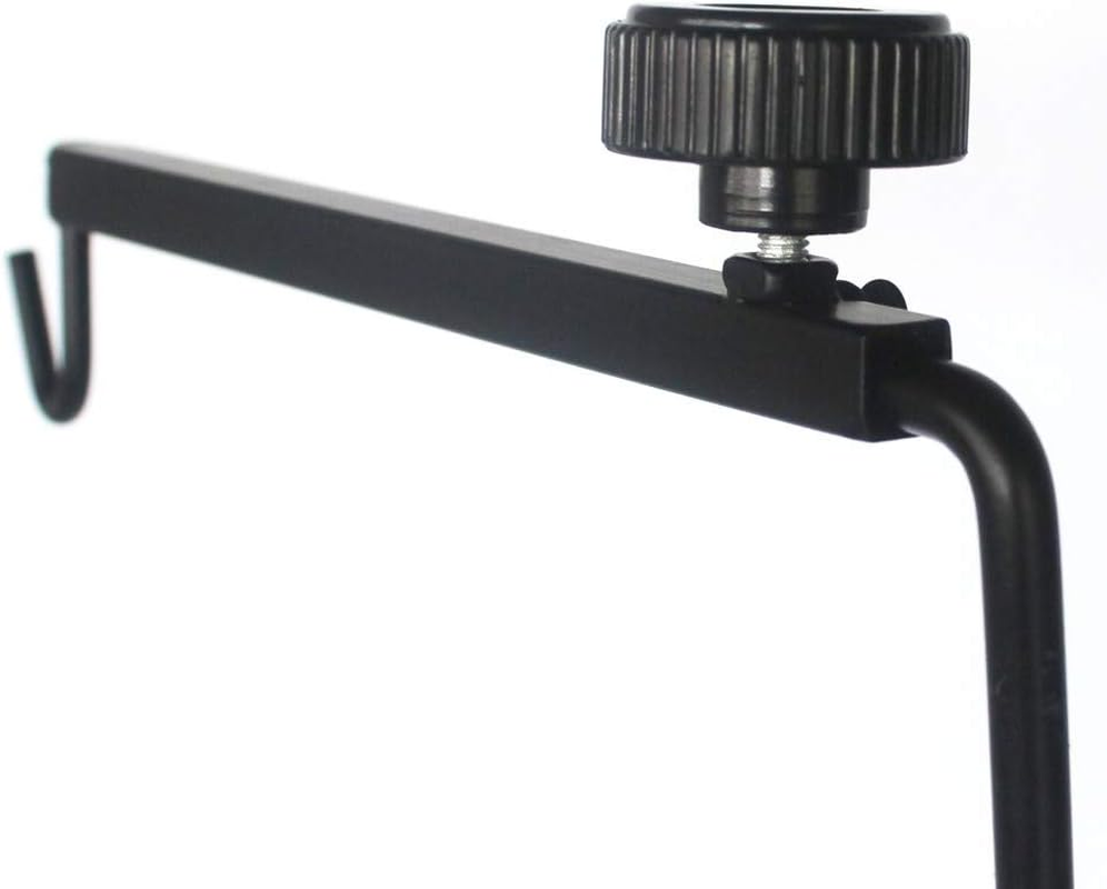 Adjustable Floor Light Stand Lamp Hanger Holder for Reptiles Black with Supports (L) image number 3