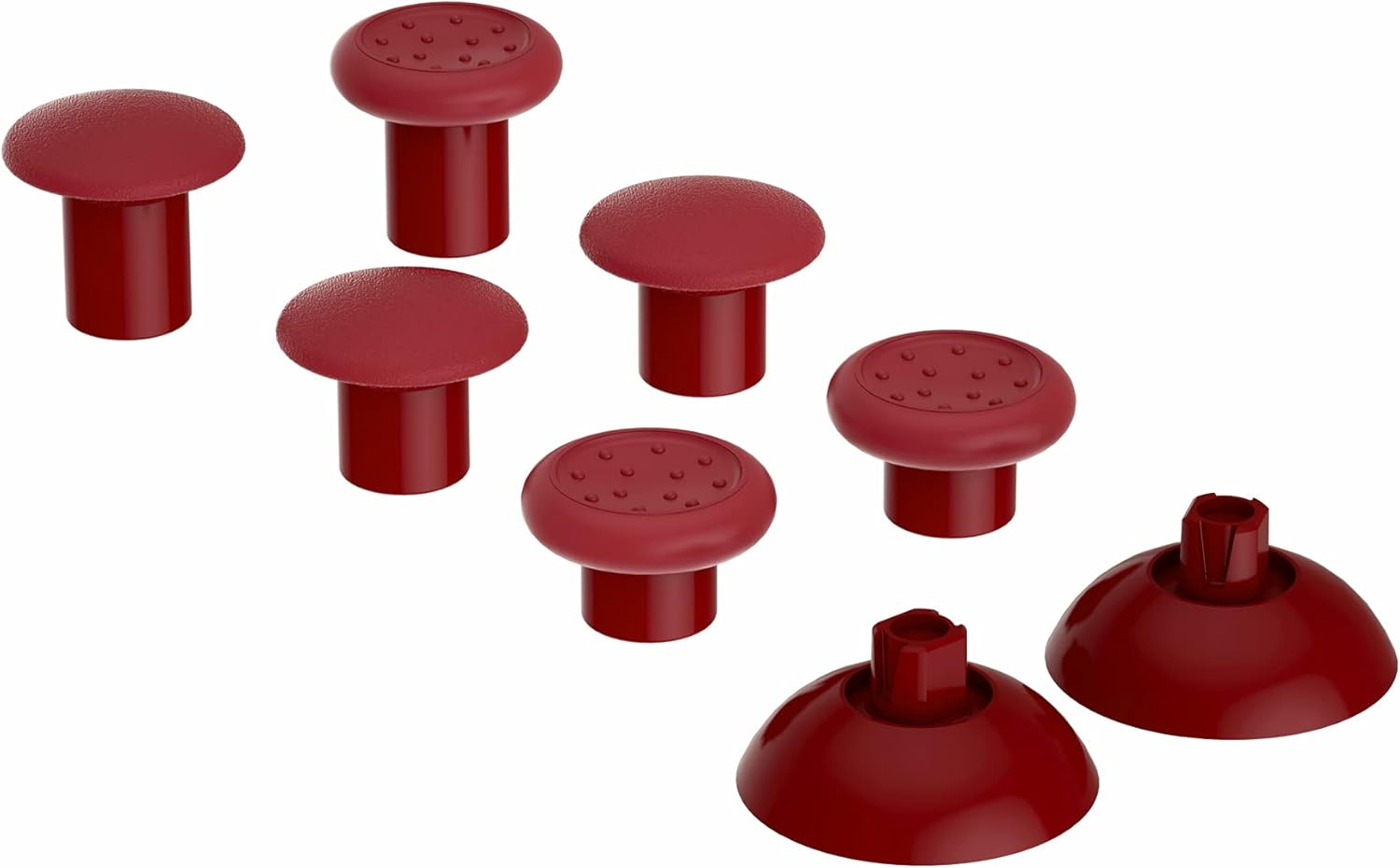 Extremerate Thumbsgear Interchangeable Ergonomic Thumbstick for PS5 Controller, for PS4 All Model Controller - 3 Height Domed and Concave Grips Adjustable Joystick - Carmine Red - Blue image number 5