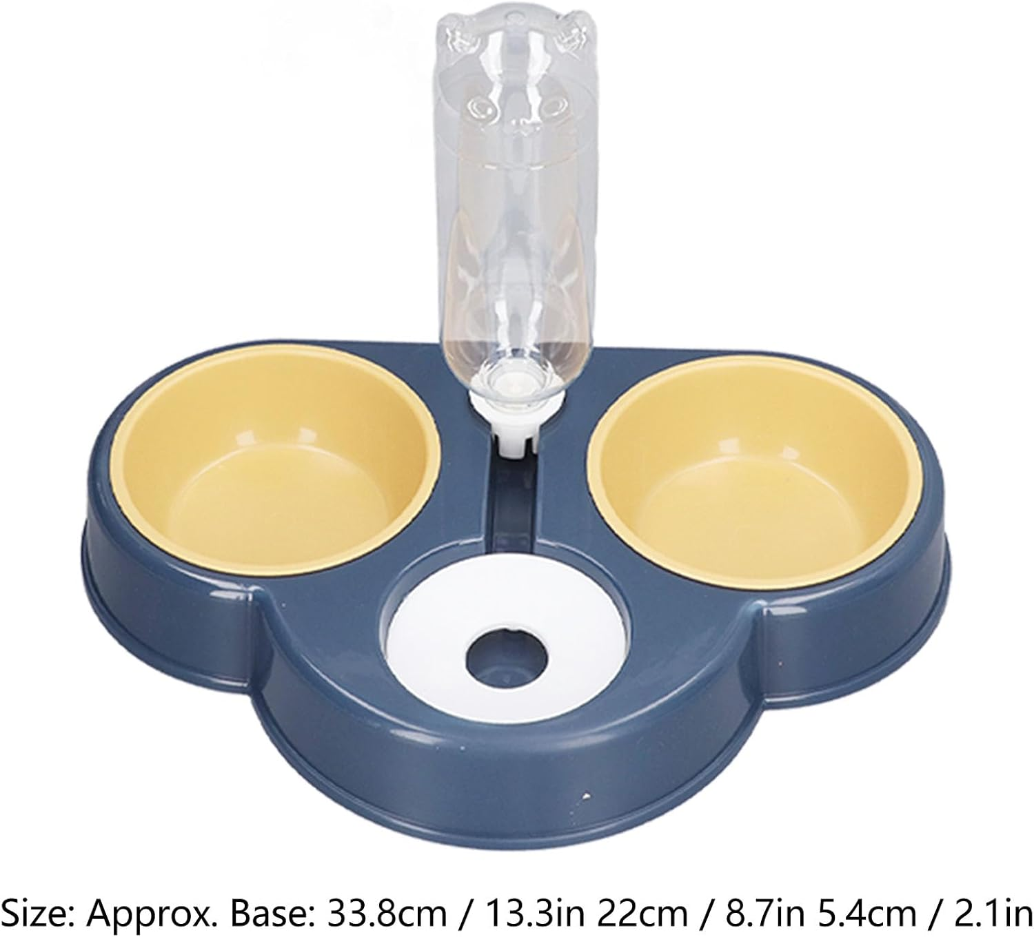 Triple Cat Bowls for Food and Water, 3 in 1 Pet Bowls 15&deg;Tilted Elevated Cat Bowls with 2 Food Bowls and a Water Feeder Bowl, Wet Dry Cat Food Bowl for Cats Puppy Small Dogs (Type 2) image number 6