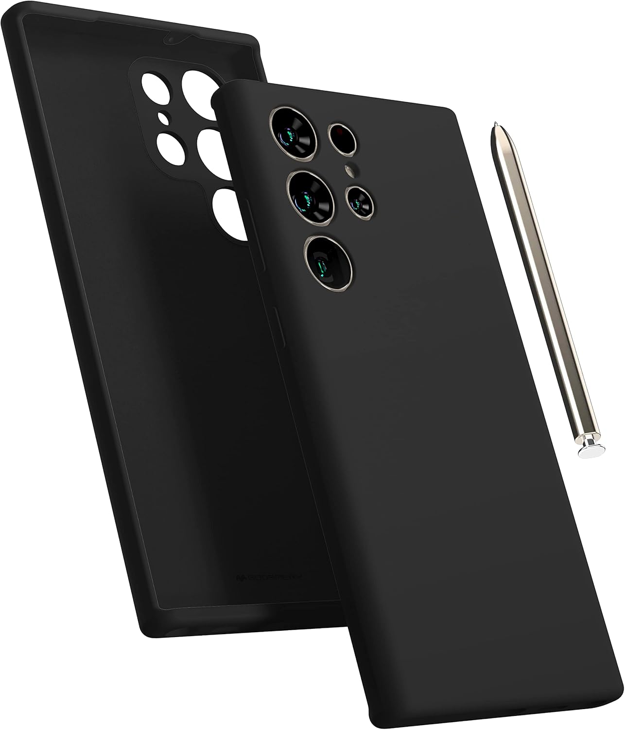 GOOSPERY Liquid Silicone Designed for Galaxy S23 Ultra Case Silky-Soft Touch Full Body Protection Shockproof Cover Case with Soft Microfiber Lining - Pink