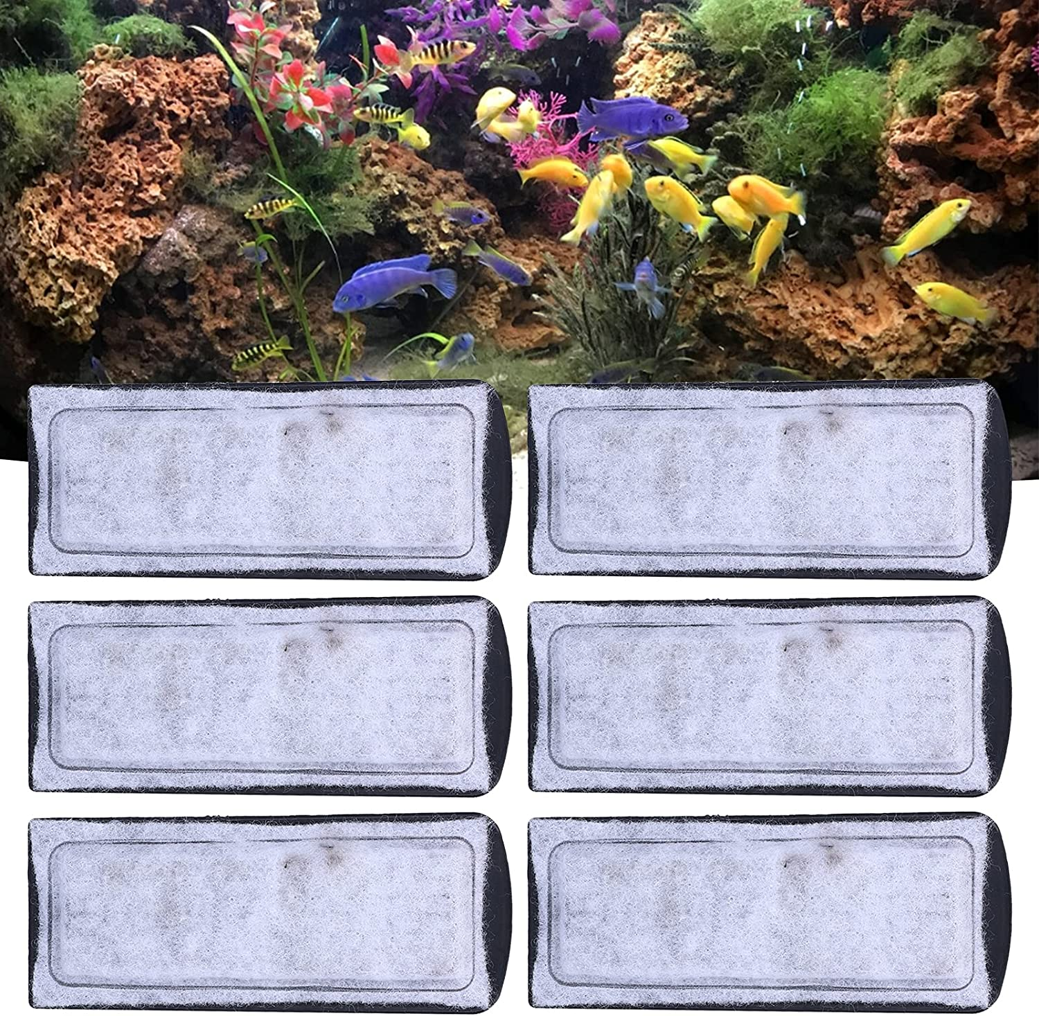 Aquarium Filter Cartridge, Simple Wall‑Mounted Filter Cotton Safe and Durable for Fish Tanks image number 4