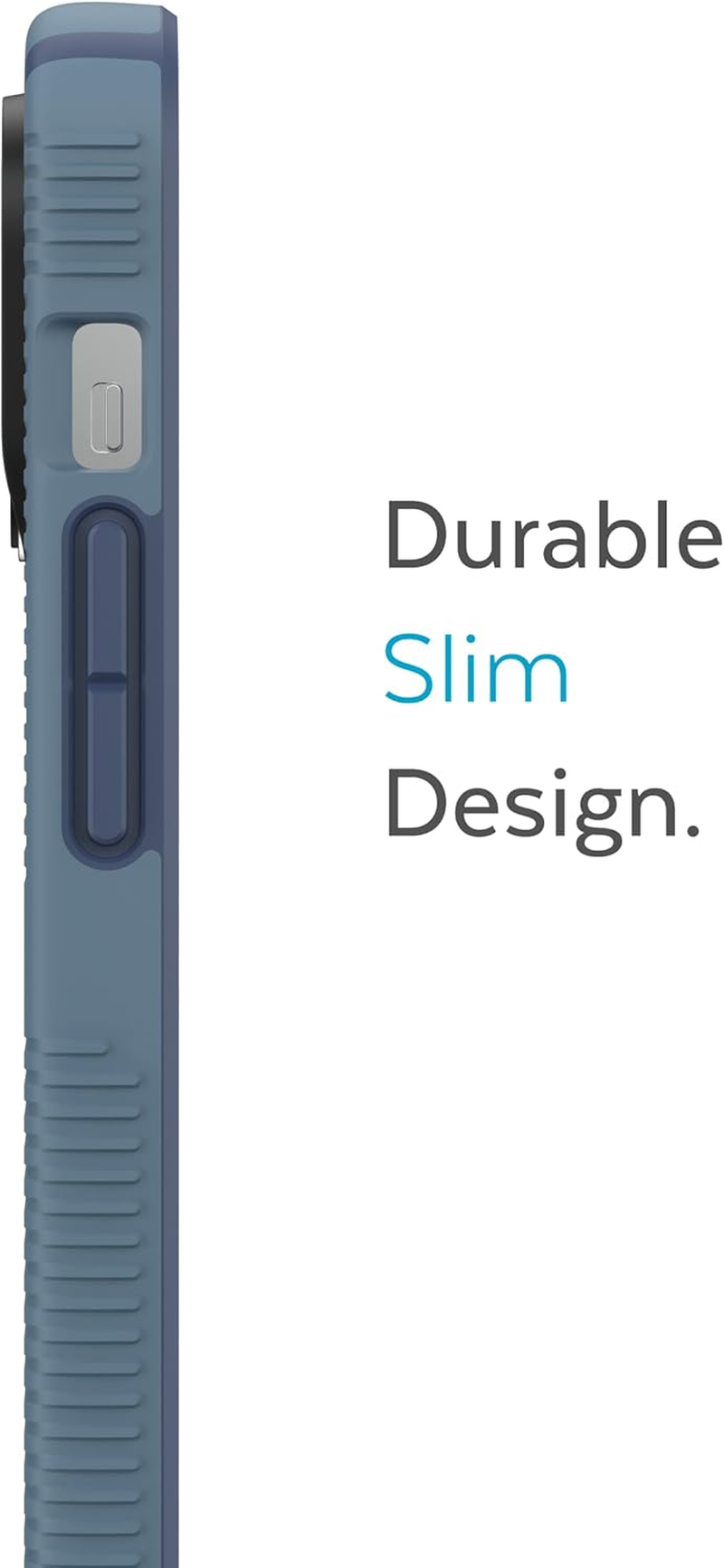 Speck Iphone 14 Pro Case - Drop Protection, Built for Magsafe, Scratch Resistant - No Slip Grip with Soft Touch Coating Iphone 14 Pro 6.1 Inch - Mystery Blue/Faded Denim Candyshell Pro image number 3