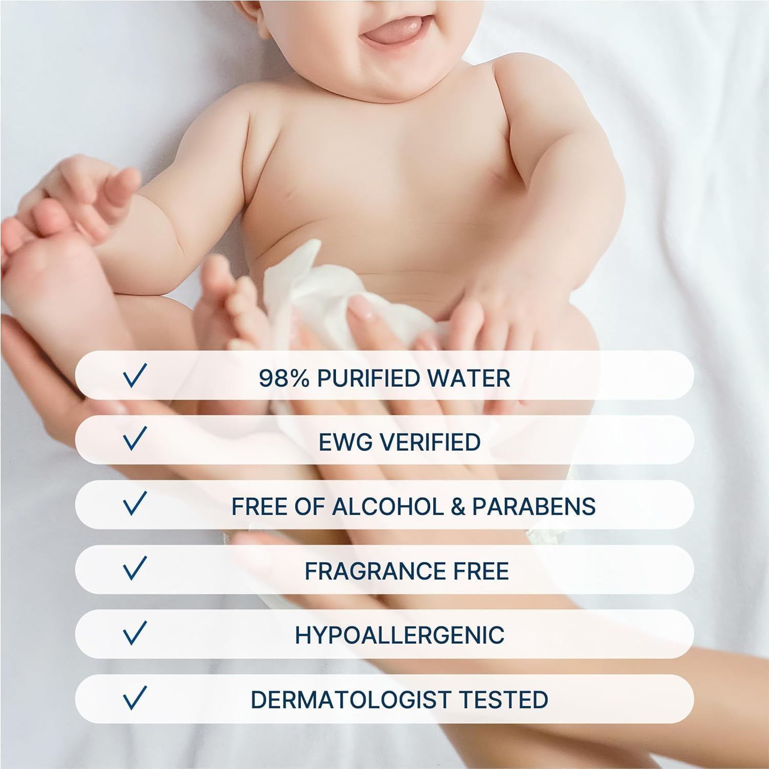 BEBESUP- Korea&rsquo;S #1 Signature Eco Baby Wipes- 100% Plant-Based 99% Drinkable Water-Based Unscented Ultra-Thick Organic Baby Wipes Hypoallergenic for Sensitive Skin Flip-Top (1 Pack) image number 5