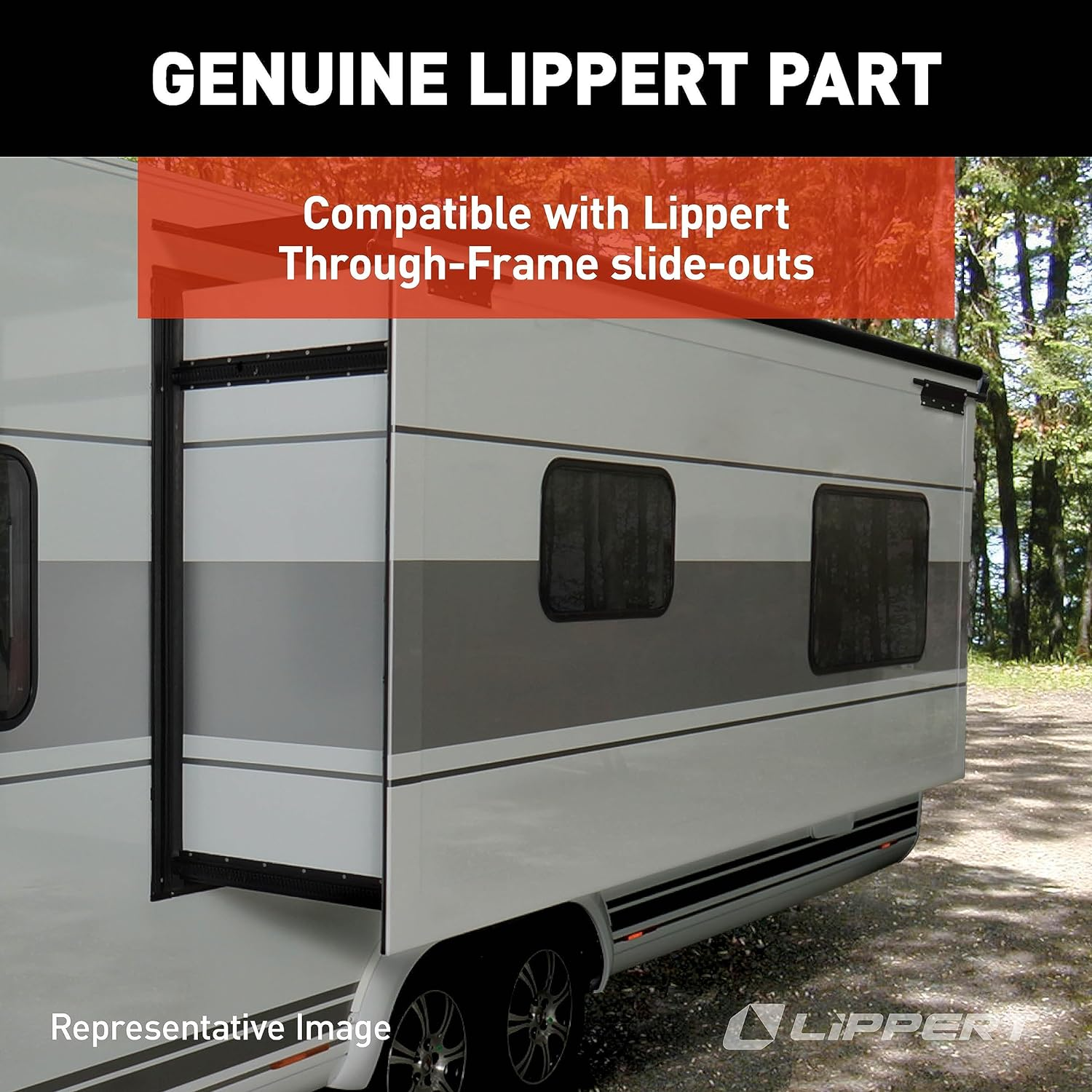 Lippert Components 123356 Heavy Duty RV Slide-Out Gear Pack with Steel Rollers 2.5" X 2.5" image number 4