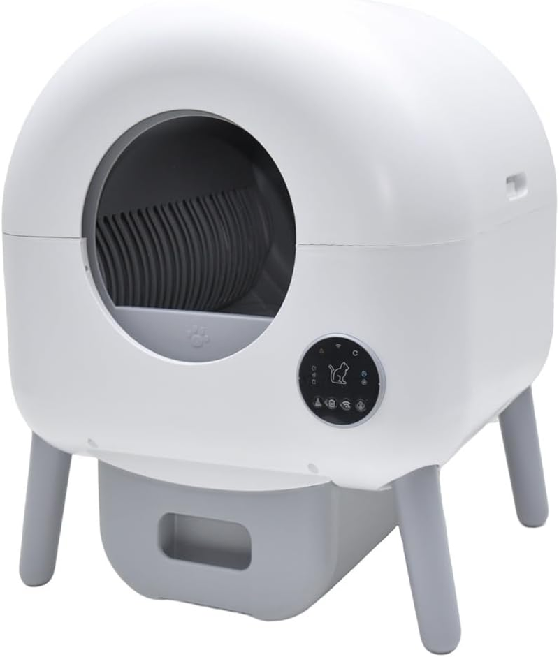 Automatic Cat Litter Box 76L Large Self-Cleaning Electric Pet Litter Tray Smart APP Controlled Safety Protection and 6 Color Lighting with Garbage Bag image number 6