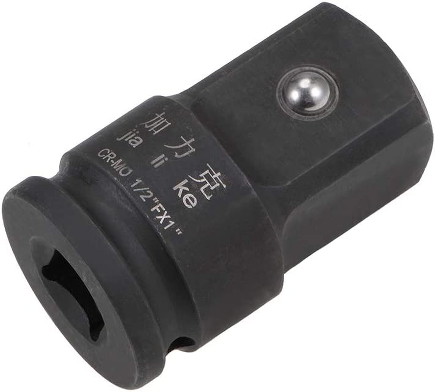 Uxcell 1/2" Drive (Female) X 1" (Male) Impact Socket Adapter for Use with Air Impact Wrenches, Breaker Bars, Ratchets, CR-MO Steel image number 2