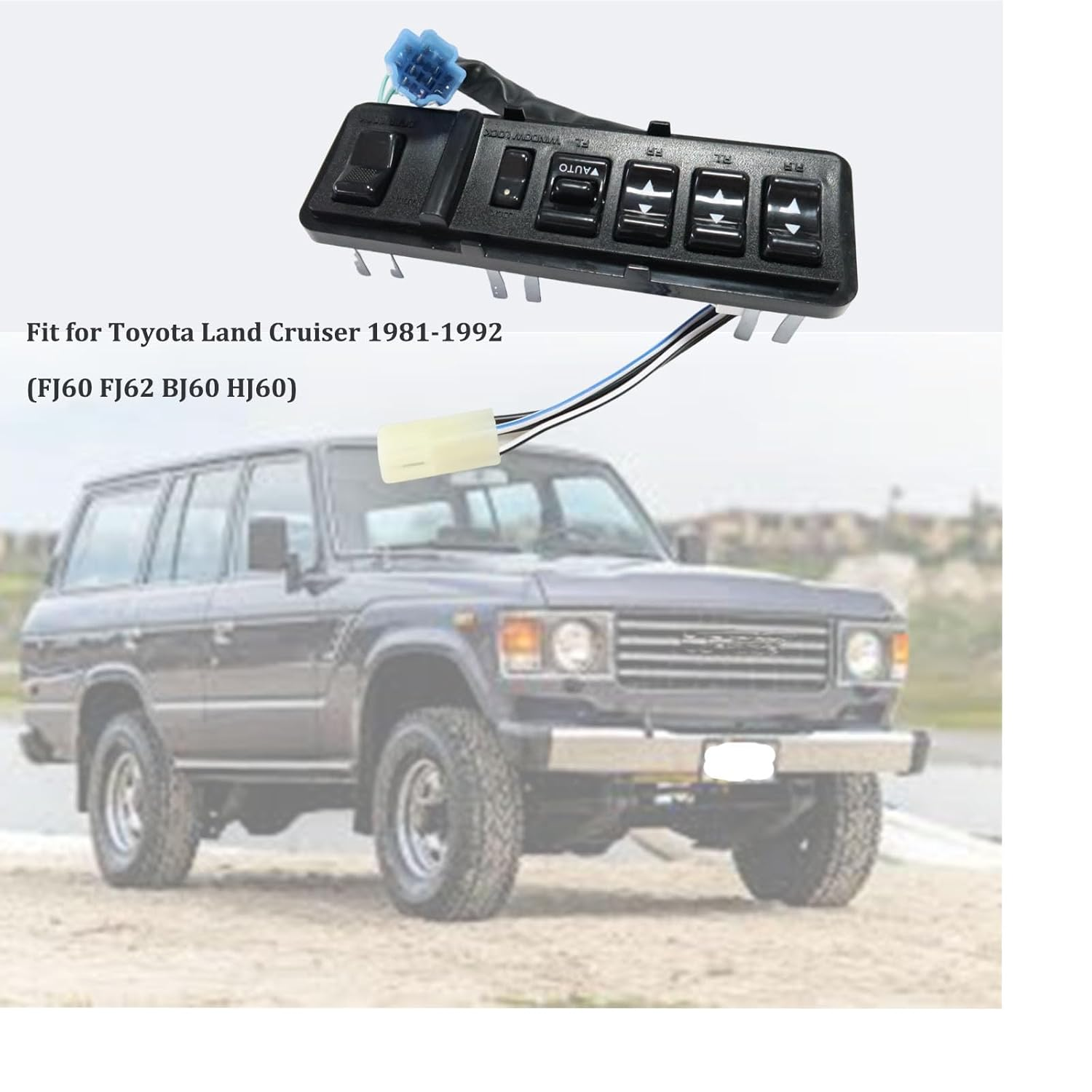 Door Window Master Switch Fit for Toyota Land Cruiser FJ60 FJ62 BJ60 HJ60 1981-1992 Replace#84820-90A08-06 84820-90A08-03 Automotive Replacement Parts