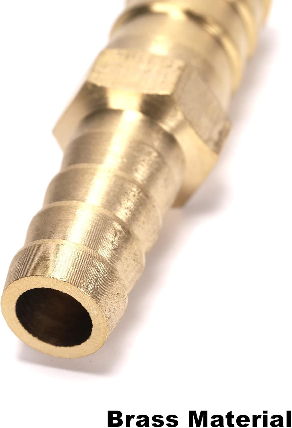 2Pcs Brass Hose Barb OD (1/4" to 5/16") for Air Water Fuel Hose Adapter Joiner Reducer Connector (2Pcs 6Mm-8Mm) image number 3