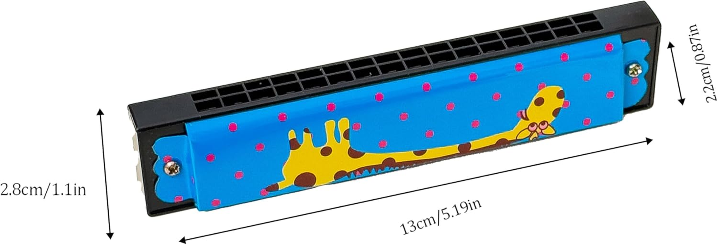 Harmonica, Giraffe Pattern Harmonica Kids, 16-Hole &ndash; Fun Giraffe Gift for Music Lovers image number 2
