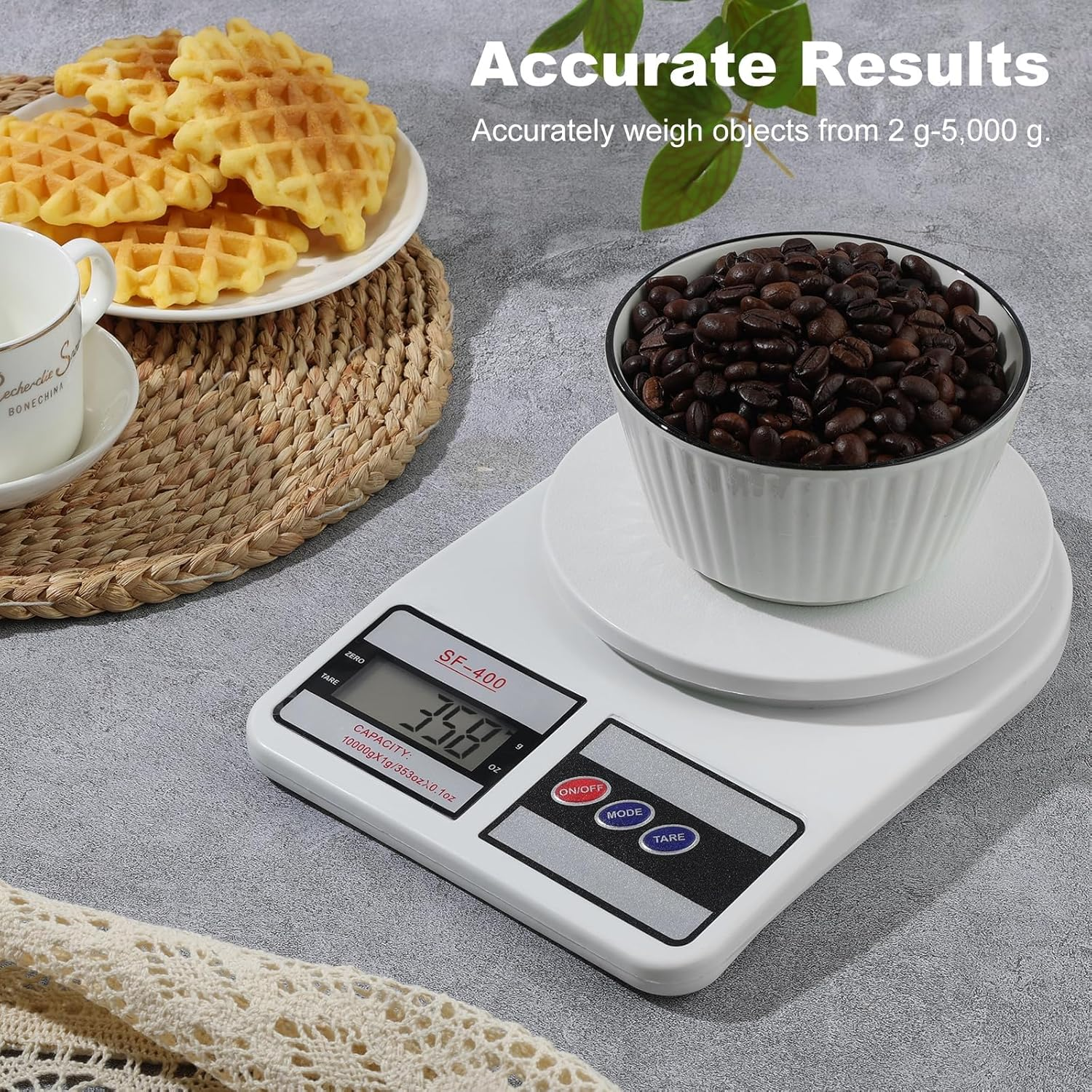 Digital Kitchen Scale 22Lb/10Kg Capacity, Stainless Steel Food Scale with Oz/G Units | Replaceable Battery Power | Ideal for Meal Prep, Cooking, Baking image number 5