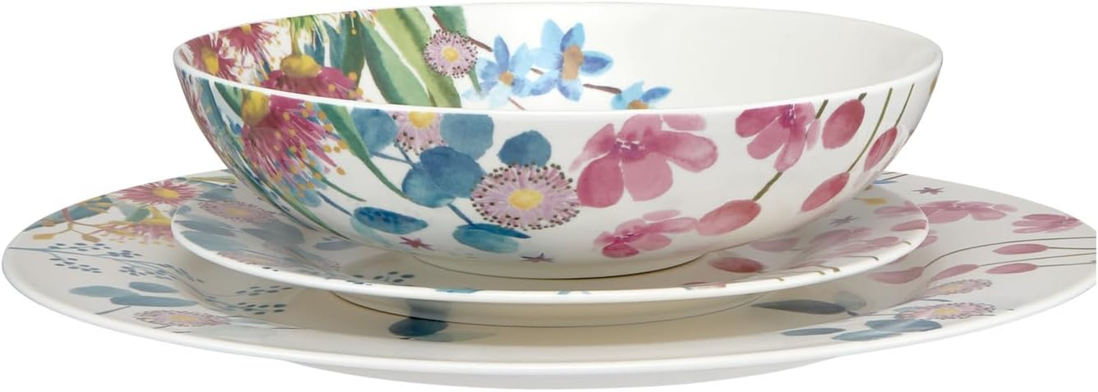 Maxwell & Williams Royal Botanic Gardens Eucalyptus Bloom Rim Dinner Set 12Pc Gift Boxed image number 4