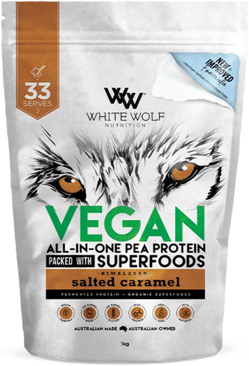 White Wolf Nutrition All in One Pea Protein with Superfoods - Iced Coffee 400G
