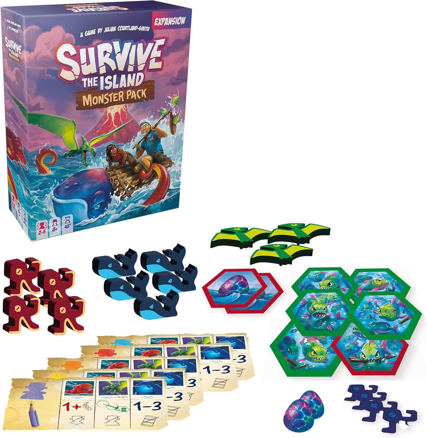 Asmodee | Zygomatic | Survive the Island - Monster Pack Expansion | 2-5 Players, Ages 8+ image number 1
