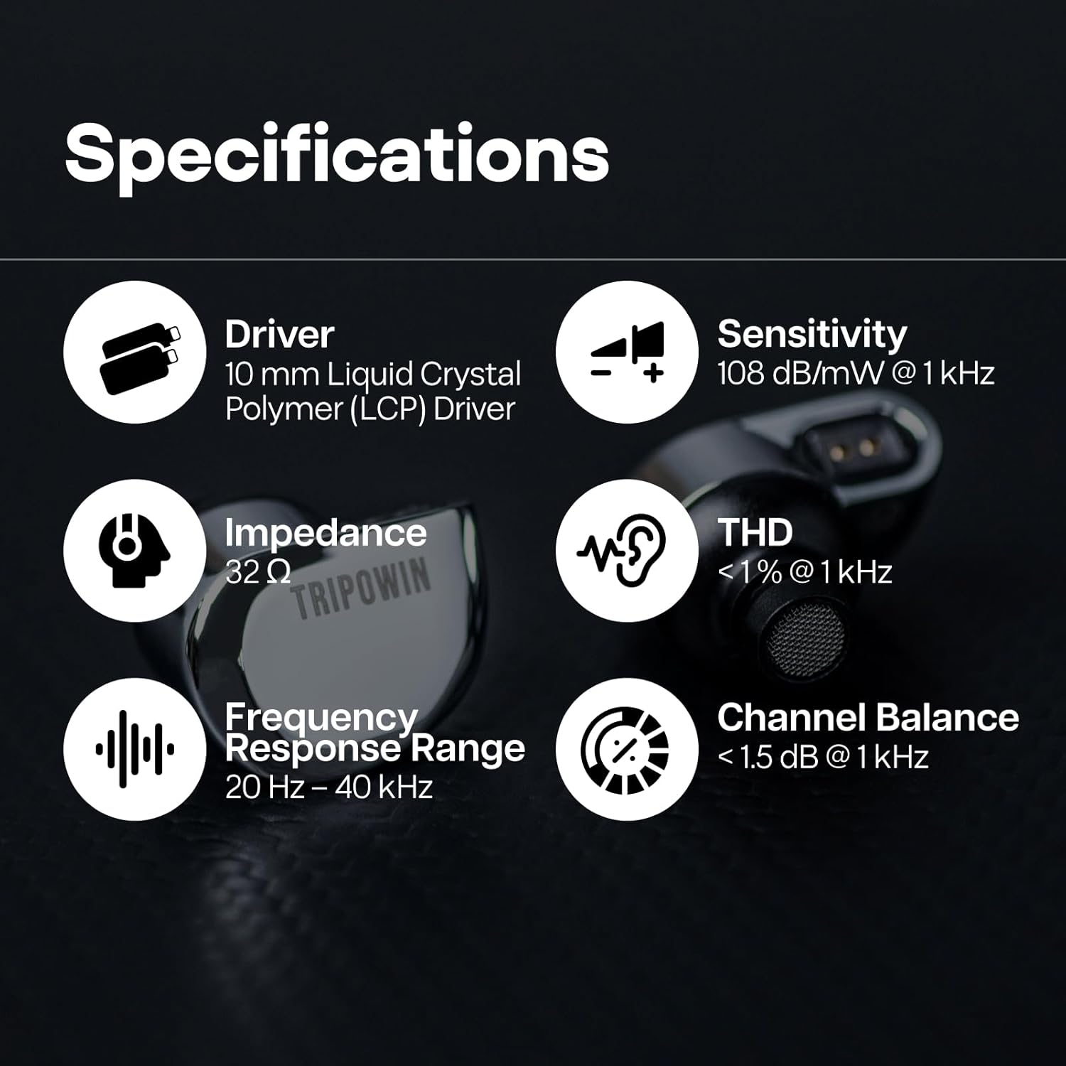 Linsoul Tripowin Ruta10 in Ear Monitor, 10Mm LCP Dynamic Driver IEM Earphones, Hifi Wired Earbuds, with CNC Alloy Shell and Detachable Silverplated Cable for Musician Audiophile (Silver) image number 4