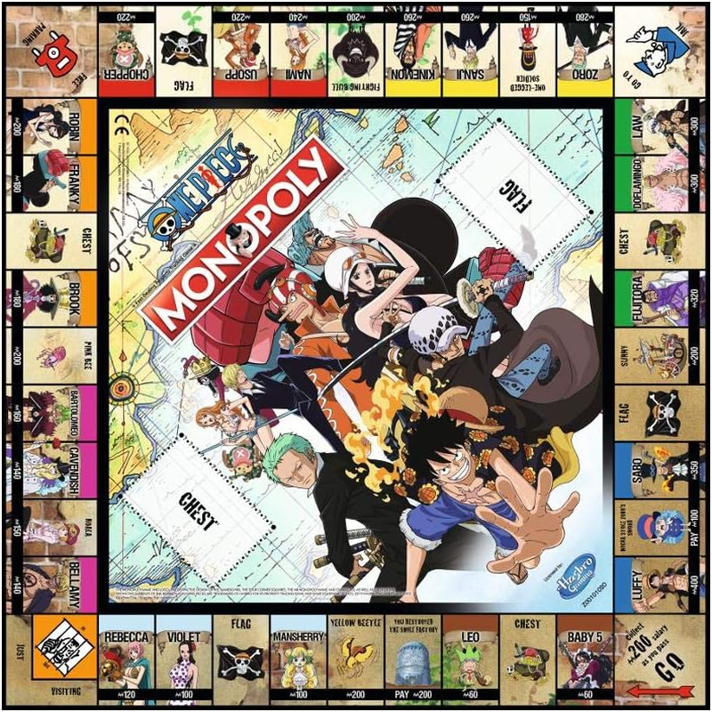 Winning Moves Monopoly One Piece Edition - Popular Board Game One Piece - Strategy Board Game with Family & Friends! - 2-6 Players Aged 12+ image number 3