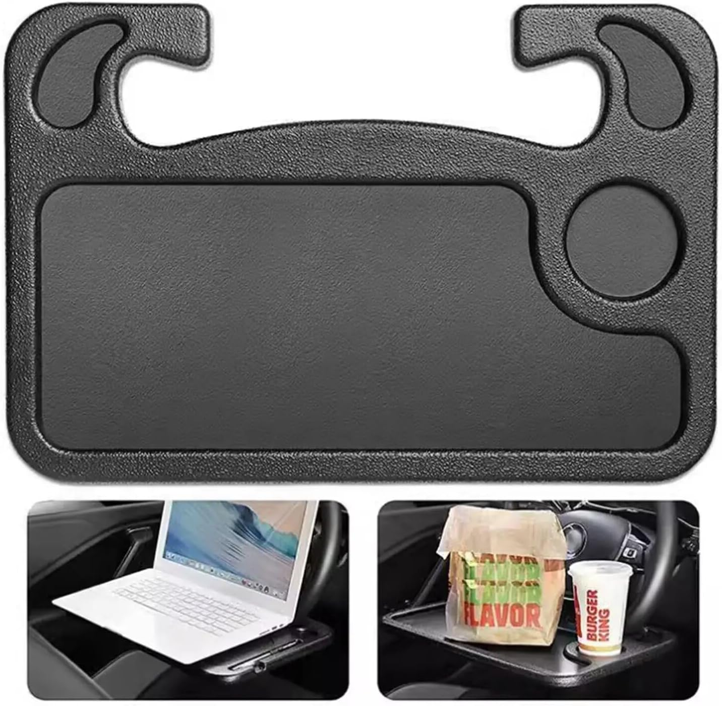 Car Steering Wheel Tray Table Laptop Stand Desk Food Drink Holder image number 6