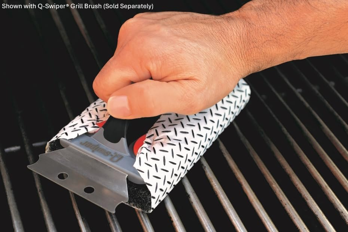 Q-Swiper Grill Cleaning Wipes - 40 Count. Bristle Free and Wire Free Grill Cleaner. Safe Way to Remove Grill Grease and Grime for a Healthy Grill. Use with Q-Swiper Grill Brush (Sold Separately) image number 1