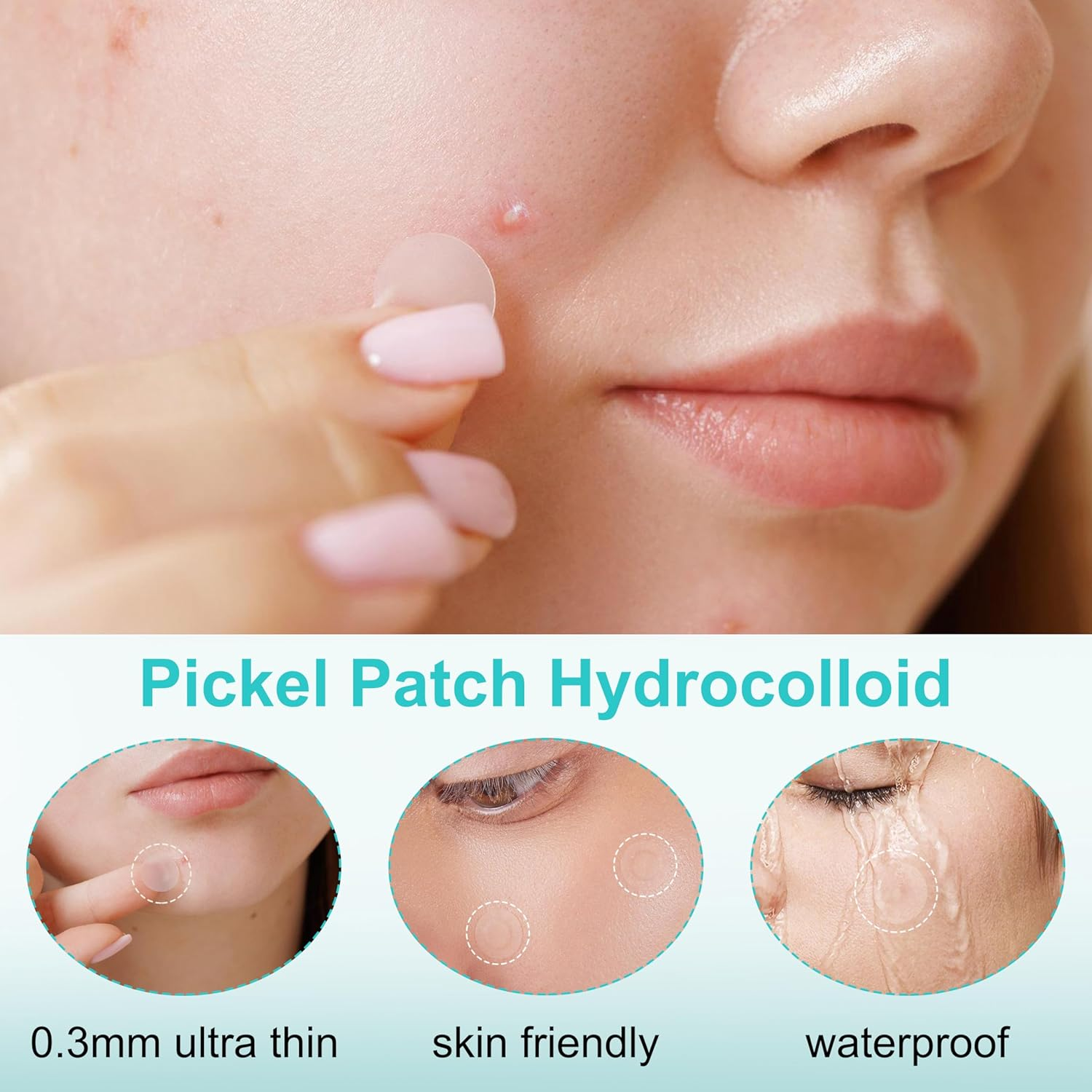 Pimple Patches for Face - Hydrocolloid Acne Patch Invisible (72 Pieces) for Blemish Care, Absorbs Zits, 2 Sizes image number 5