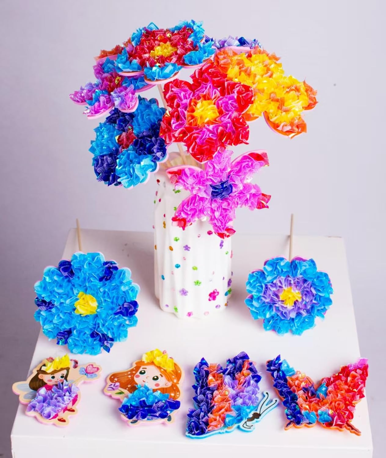 Arts and Craft Kits for Kids Poke-In Art Gifts for 4 5 6 7 8 Year Old Girls Birthday Presents Kid Craft Activity Party Favors Supplies Educational Toys Flower Gifts for Girls Toys Age 4-12 image number 6