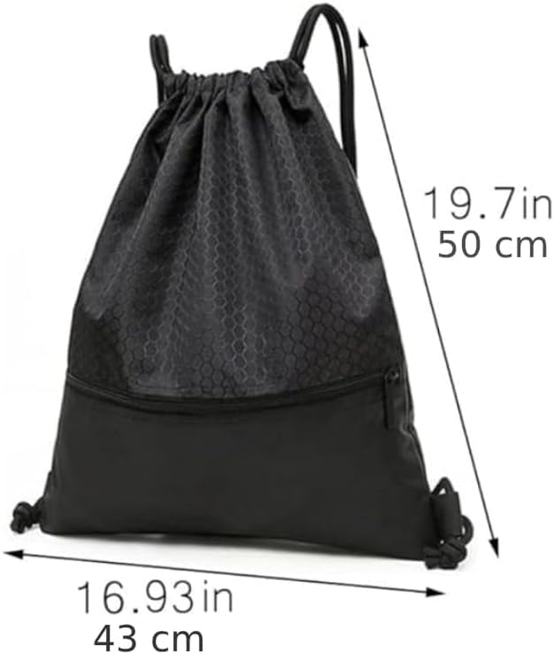 Drawstring Backpack String Bag, 1Pc Gym Drawstring Bag,Sport Gym Sack Drawstring Backpack Bag,Drawstring Backpack Gym String Bag,Drawstring Backpack Zip Water Resistant Pocket String Sack Storage Bag image number 6