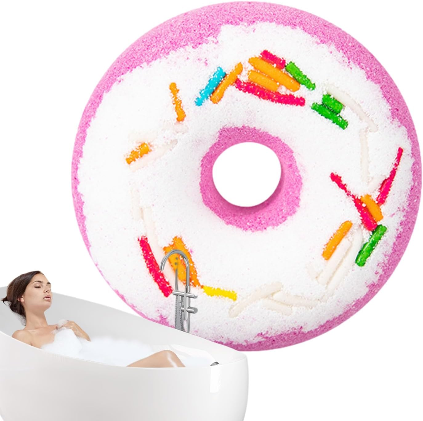 Shower Bombs for Women - Shower Steamers Aromatherapy | Care Shower Fizzies, Donut Design, Stocking Stuffer, Mothers Day Pouxa image number 1