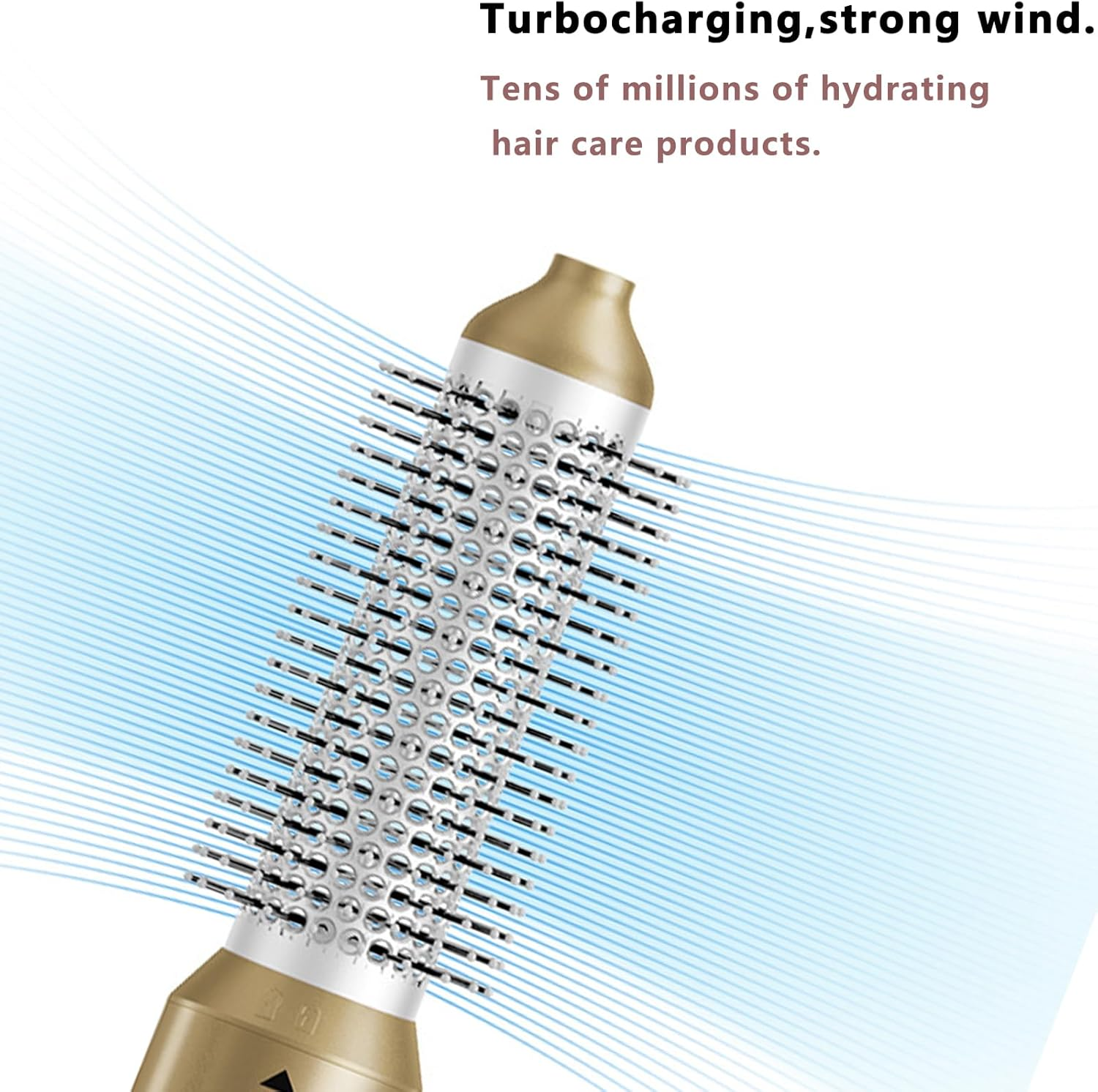 Wisbtyco Air Styler 5-In-1 Hair Styling Brush Set,Au Plug, Air Wrap Detachable Tools for Curling, Volumizing, Straightening Premium White Gold Tools Kit,Thermal Brush for All Hair Types image number 2