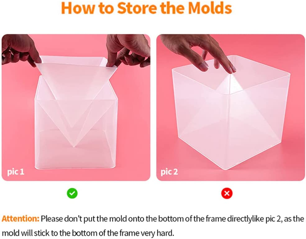 Large Pyramid Shape Silicone Mould Resin Epoxy Casting Jewelry Craft Tools 15Cm image number 1