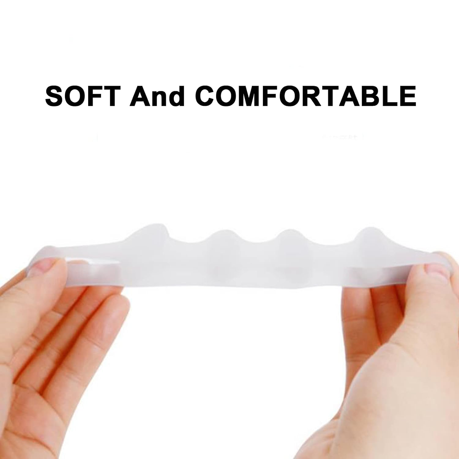 [2 Pairs] Black Toe Separator Toe Spacers for Feet, Premium Bunion Corrector for Women & Men, Hammer Toe Straightener, Comfortable and Durable Toe Separators for Overlapping Toes image number 2