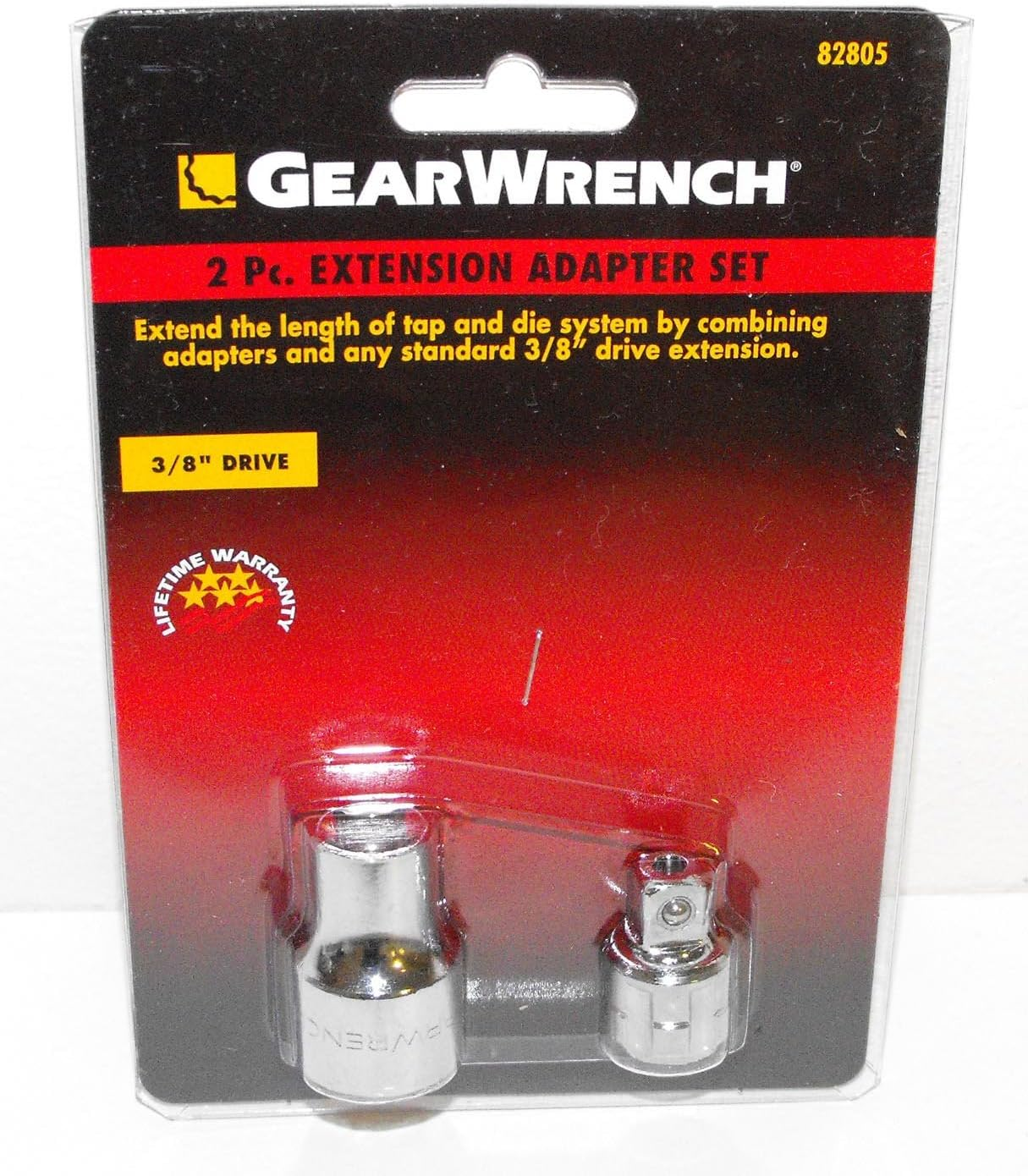 GEARWRENCH Drive Tap and Die Extension Adapter Set 2-Pieces, 3/8-Inch Size, 82805D image number 2