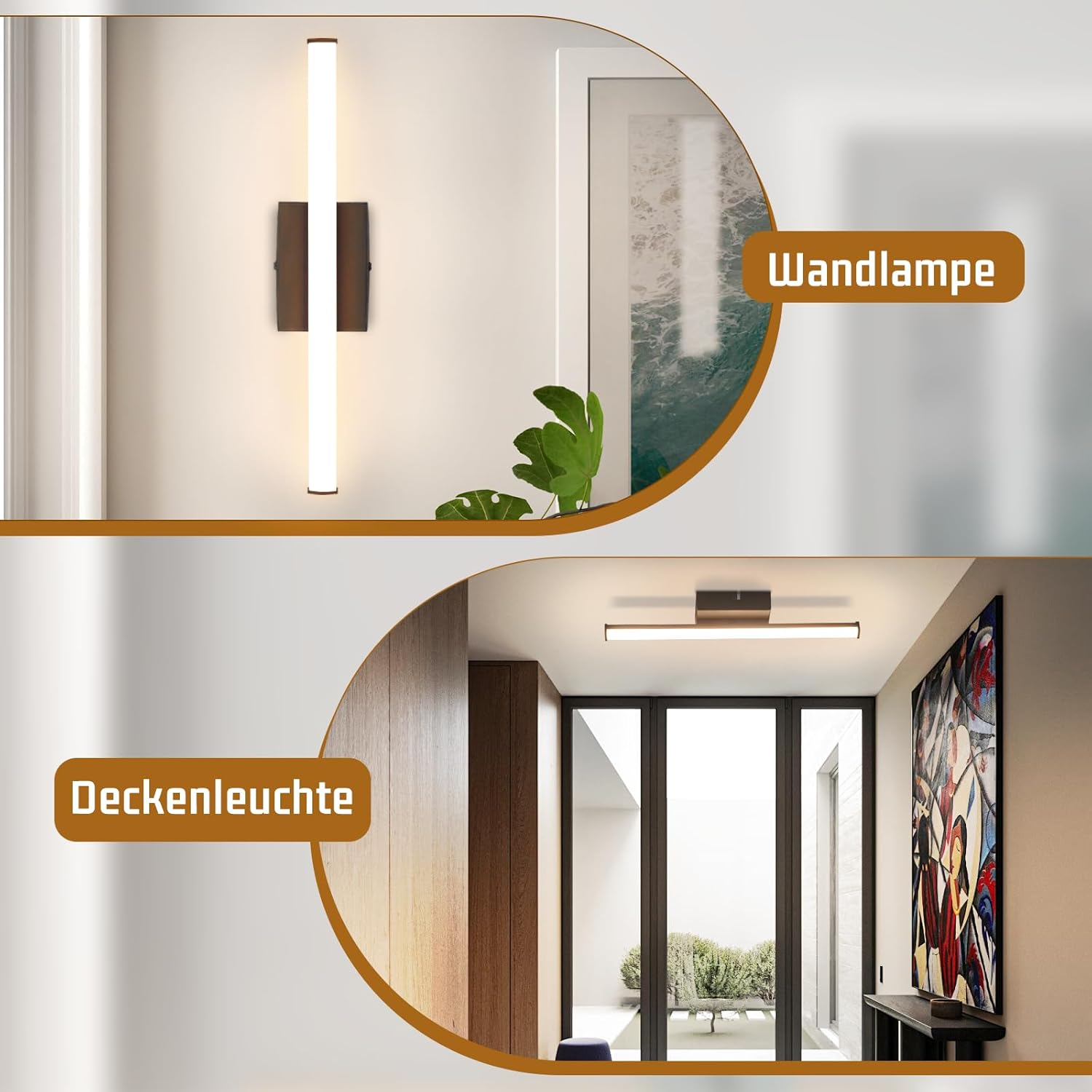 Laittiin LED Ceiling Light - 6W Black Entrance Lighting 3000K Warm White Kitchen Lighting Indoor Ceiling Light Modern Design for Kitchen, Bedroom, Stairs or Living Room