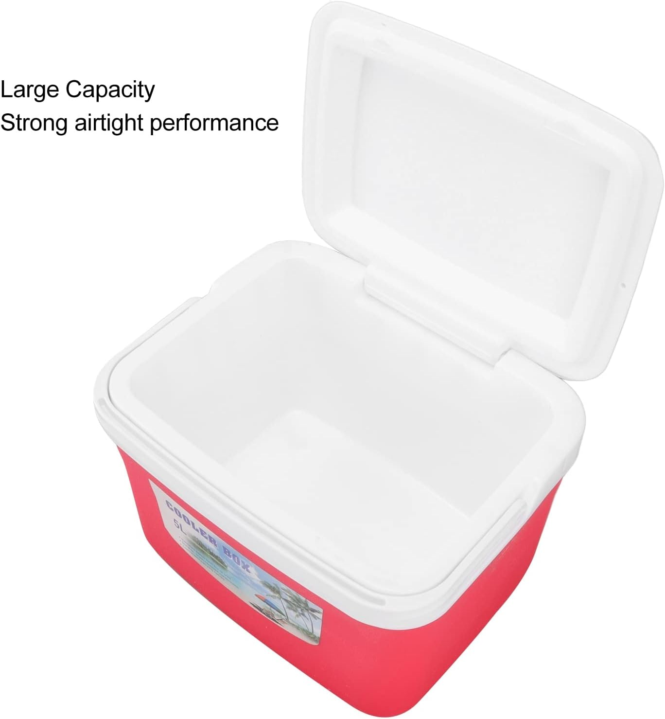 Portable Cooler, 5L Insulated Ice Box Warmer Cooler with Handle, 5 Ice Bags Long Lasting Outdoor Cooler Lunch Cooler for Camping, Picnic, Beach, Work, Trip, Fishing, BBQ, Car image number 1