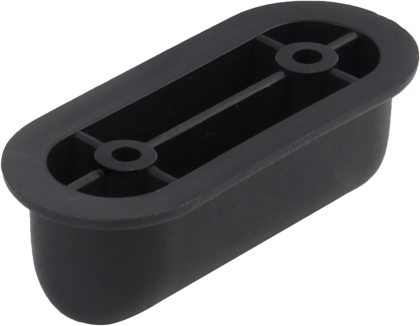 BQLZR Black Plastic Luggage Bracket Side Stud Foot Pad 1.14 Inch Hole Spacing D Type image number 1