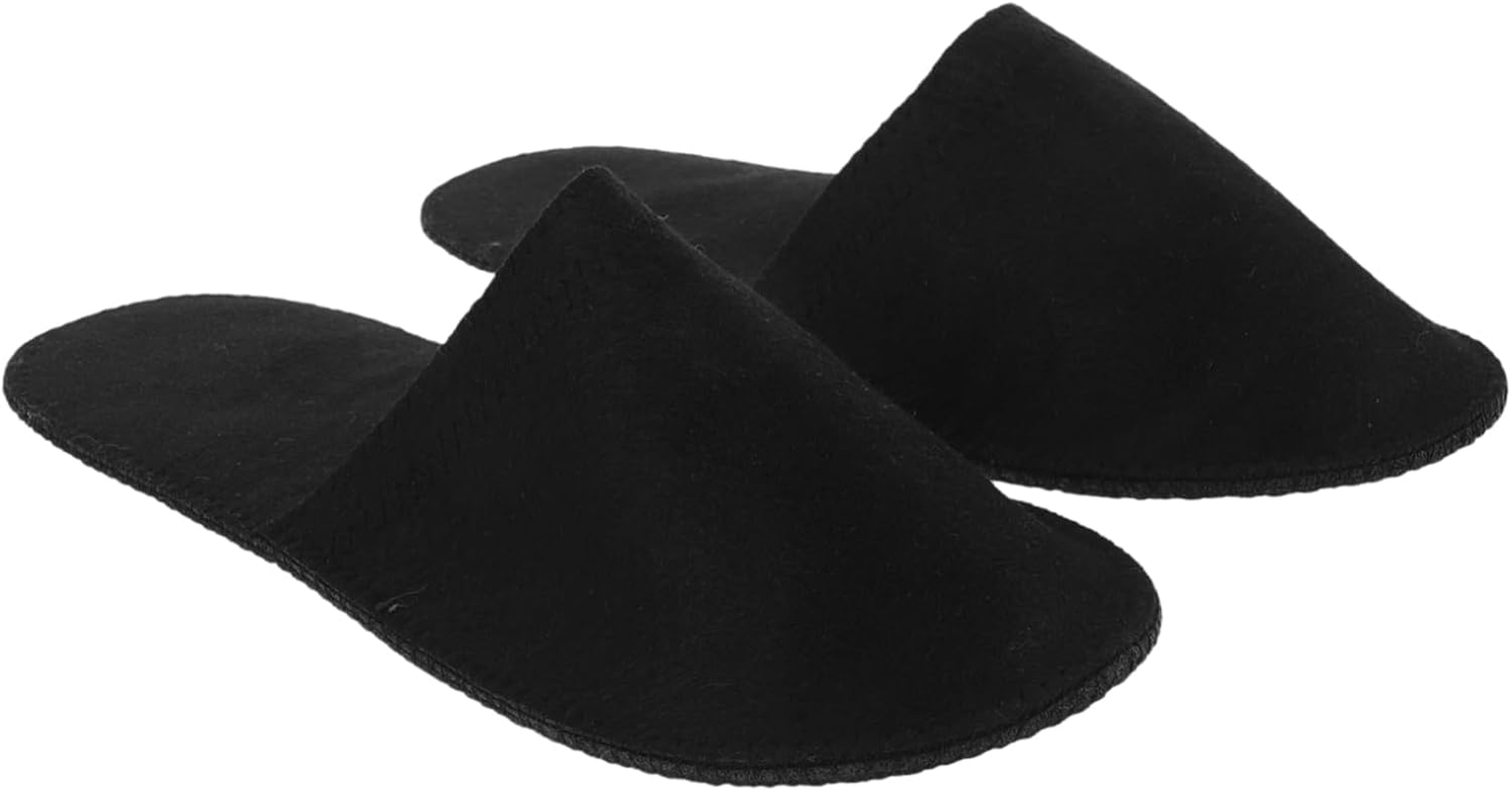 Ipetboom Felt Slippers Cozy Slippers House Slippers for Men Slippers for Outdoor While Releasing Men House Slippers Guest Slippers Men Comfy Slippers Spa Supplies Felt Cloth Black