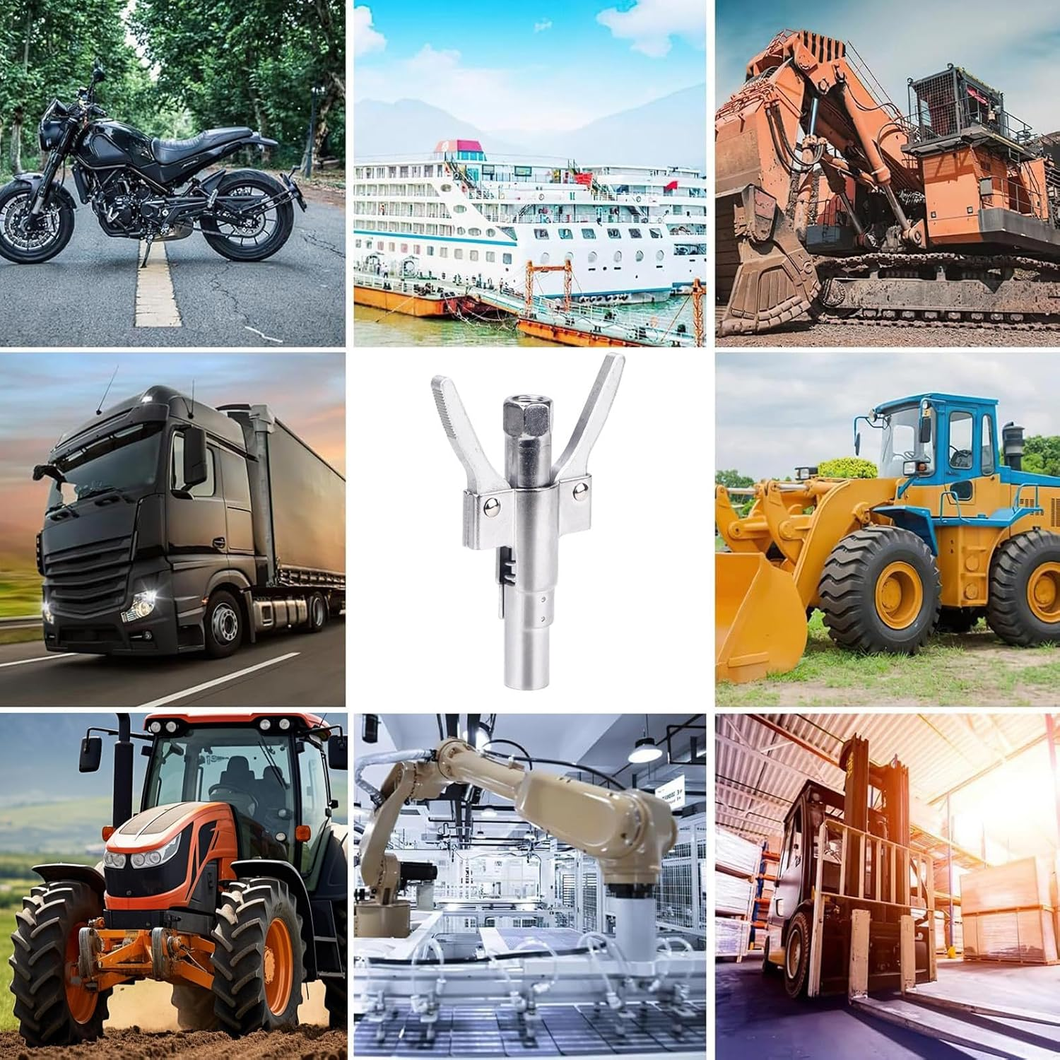 Grease Coupler Lock On,Quick Release Grease Fitting - Heavy-Duty Fitting Adapter for Industrial Machinery Construction Farm Equipment Truck Maintenance Automotive Repair image number 4