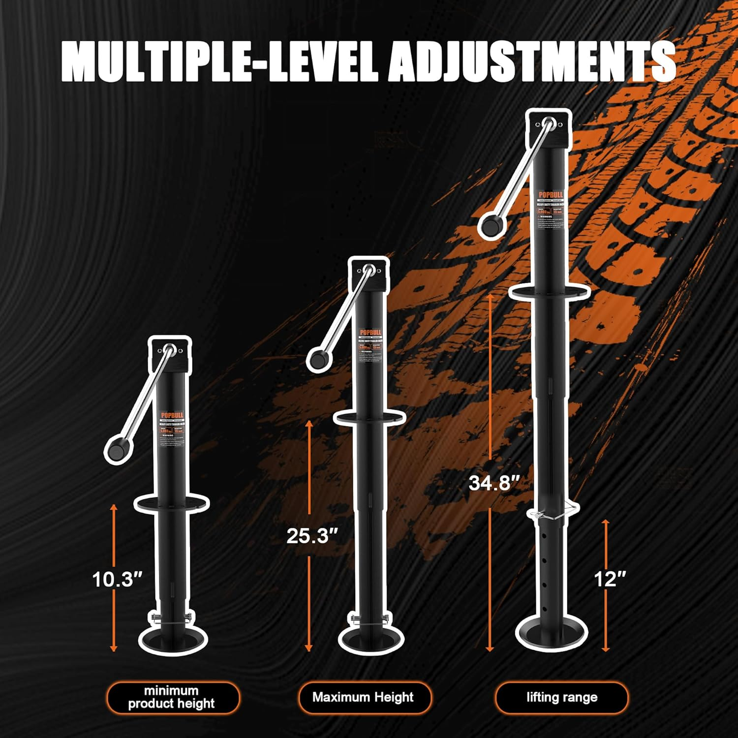 5000Lbs A-Frame Trailer Jack,30" Lift 20-24V Cordless Drill Compatible with Adjustable Drop Leg for RV Trailer, Horse Trailers, Utility Trailers