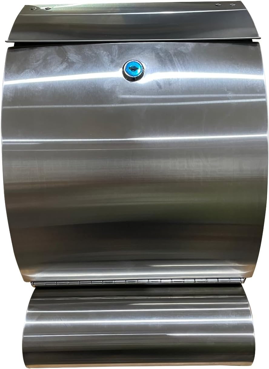 Letterboxe Gal Stainless Hampton Mail Box Mailbox Grey White Black - 10 Options, SS Basic 247W image number 5