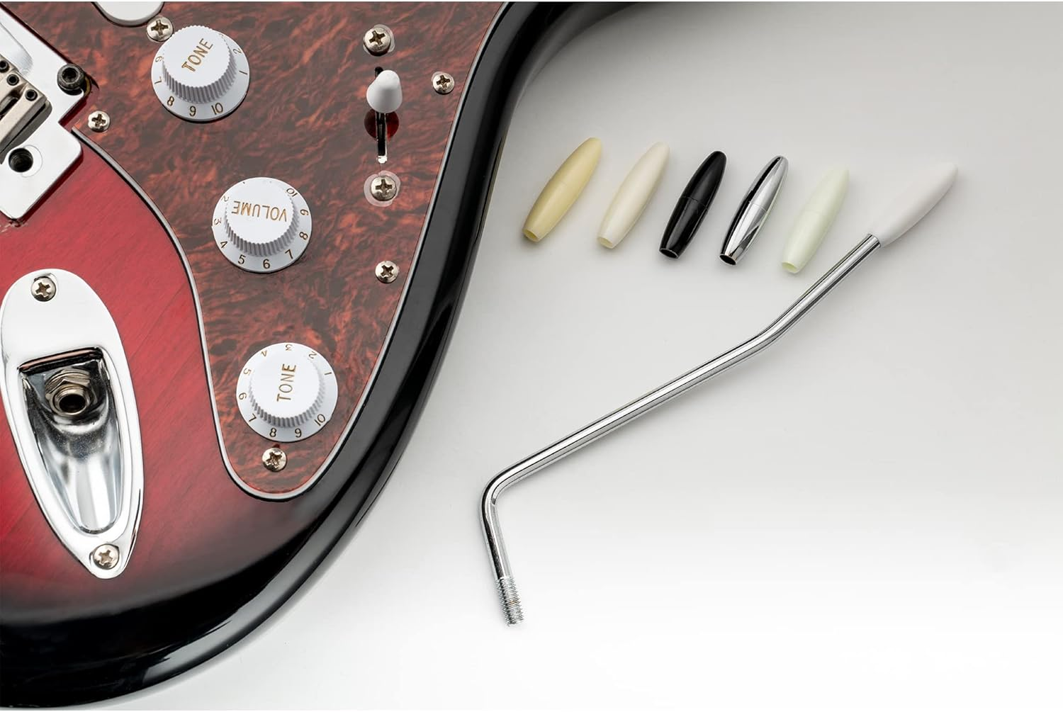 Musiclily Pro Inch Plastic Tremolo Arm Tips for USA Strat Style Electric Guitar, Black (2 Pieces) image number 3