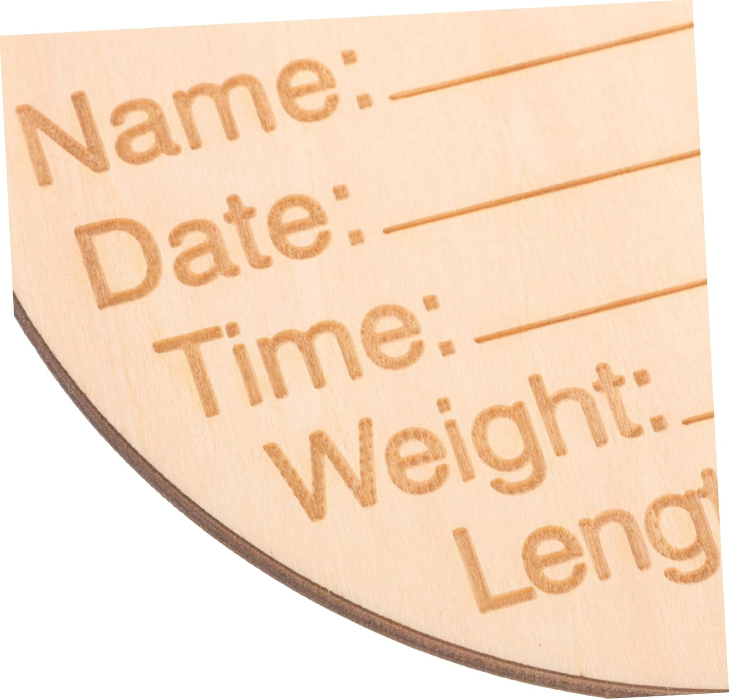 2Pcs Newborn Birth Announcement Wooden Milestone Discs Sign for Babies for Nursery Decor and Baby Photos image number 4