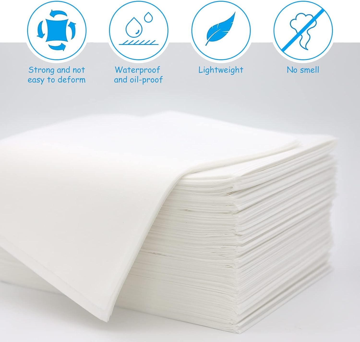 Luriseminger 60Pcs Disposable Massage Table Sheets,Pp Non-Woven Fabric+Pe Oil-Waterproof Massage Bed Cover for Massage Table, Spa Bed Cover Disposable for Tattoo, Waxing,Salon Table,Hotels,Travel - 200 Pcs image number 6