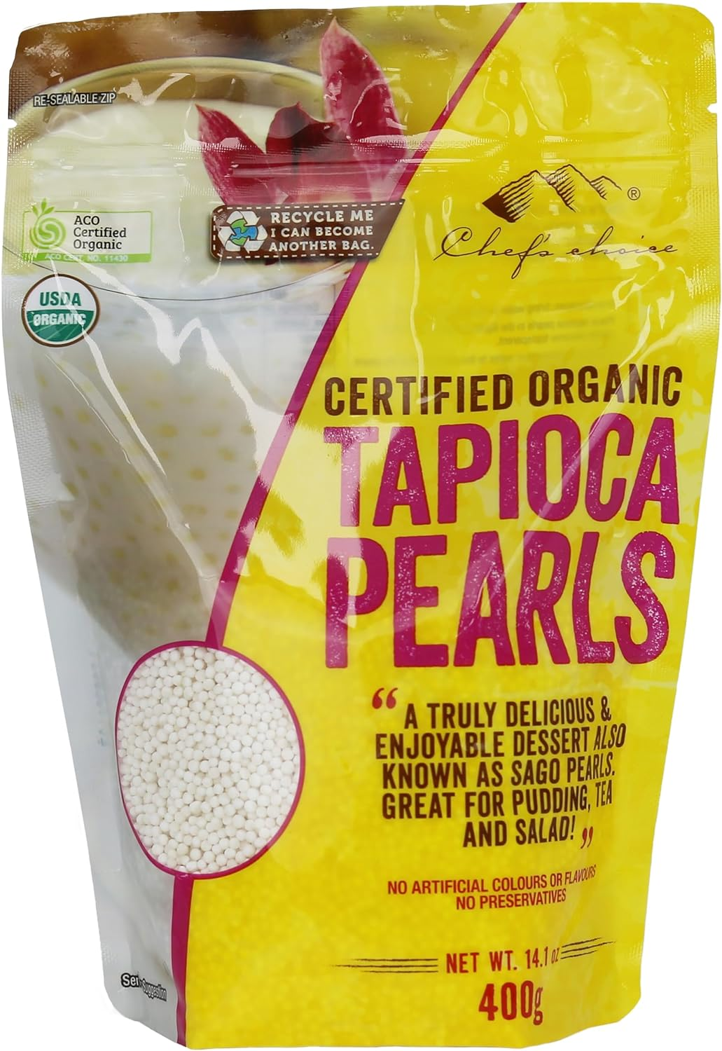 Chef'S Choice Organic Tapioca Pearls 400G image number 1