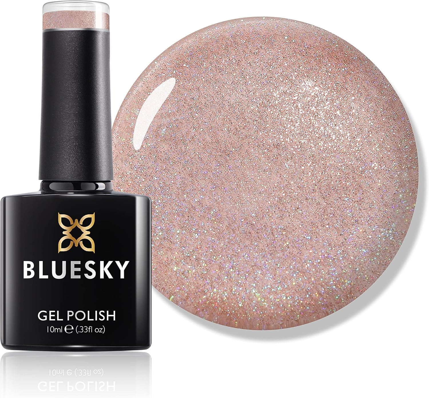 Bluesky Wish upon a Star Gel Nail Polish 10 Ml, Pink Glitter image number 5