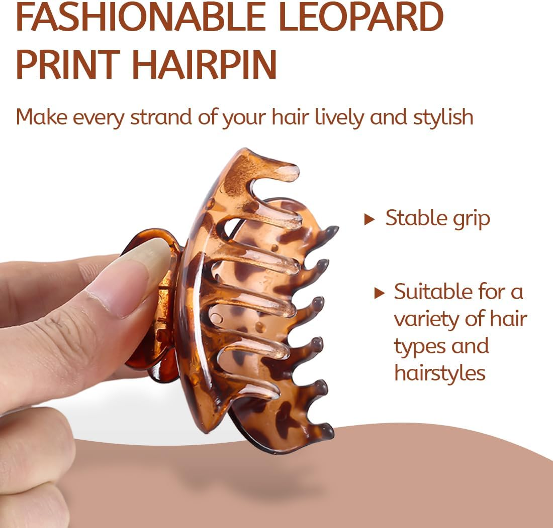 JEYORZY Pack of 3 Small Hair Clips, Women'S Hair Claw Clips, Mini Hair Claws for Girls, Non-Slip Hair Claws, Jaw Clip, Stylish Tortoiseshell Hair Clips for Thin Thick Hair image number 5