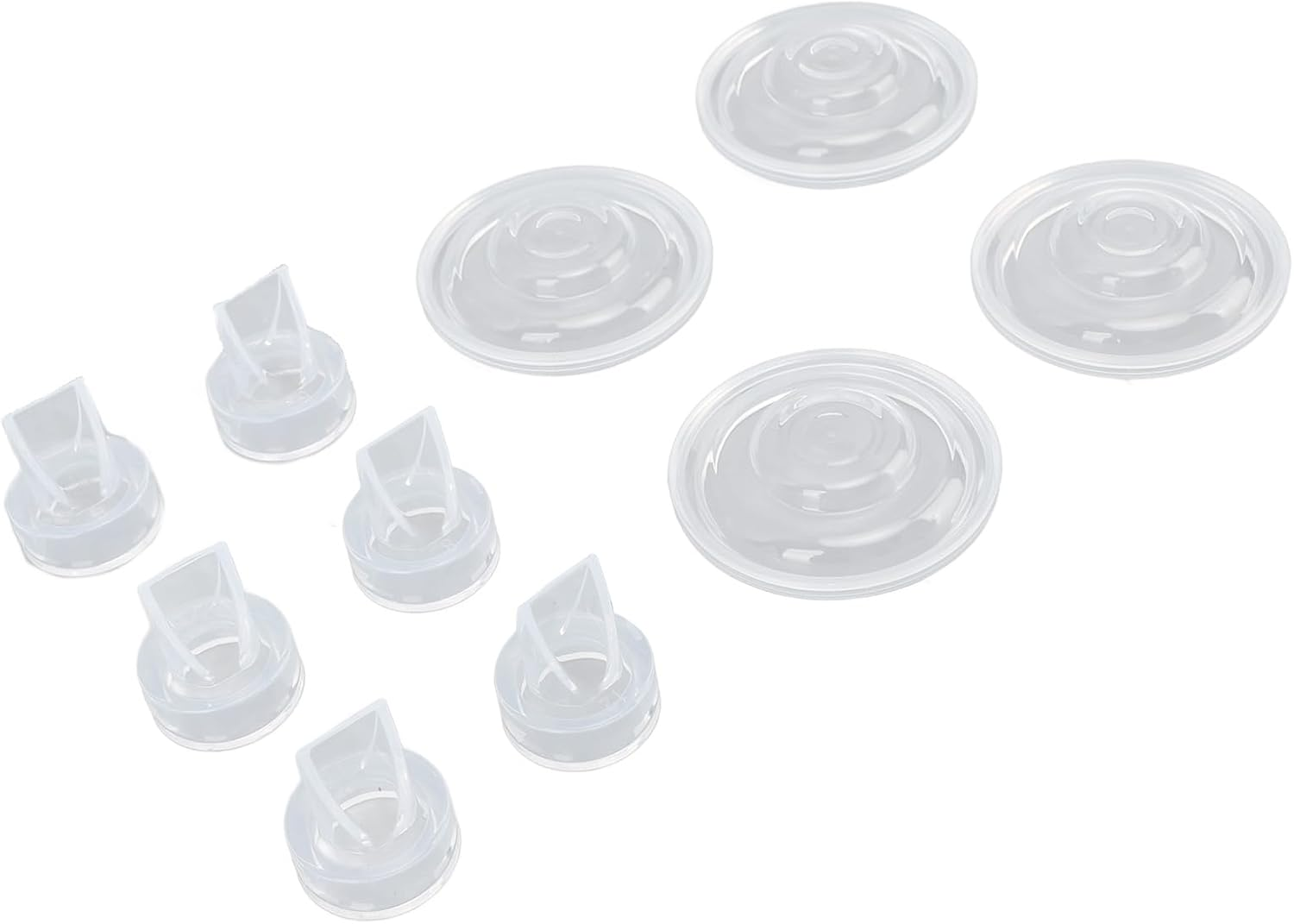S9 S12 Compatible Duckbill Valves Diaphragm Replacement Wearable Electric Bust Pump Parts, Leak-Proof Silicone Material, 4 Diaphragms 6 Valves image number 3