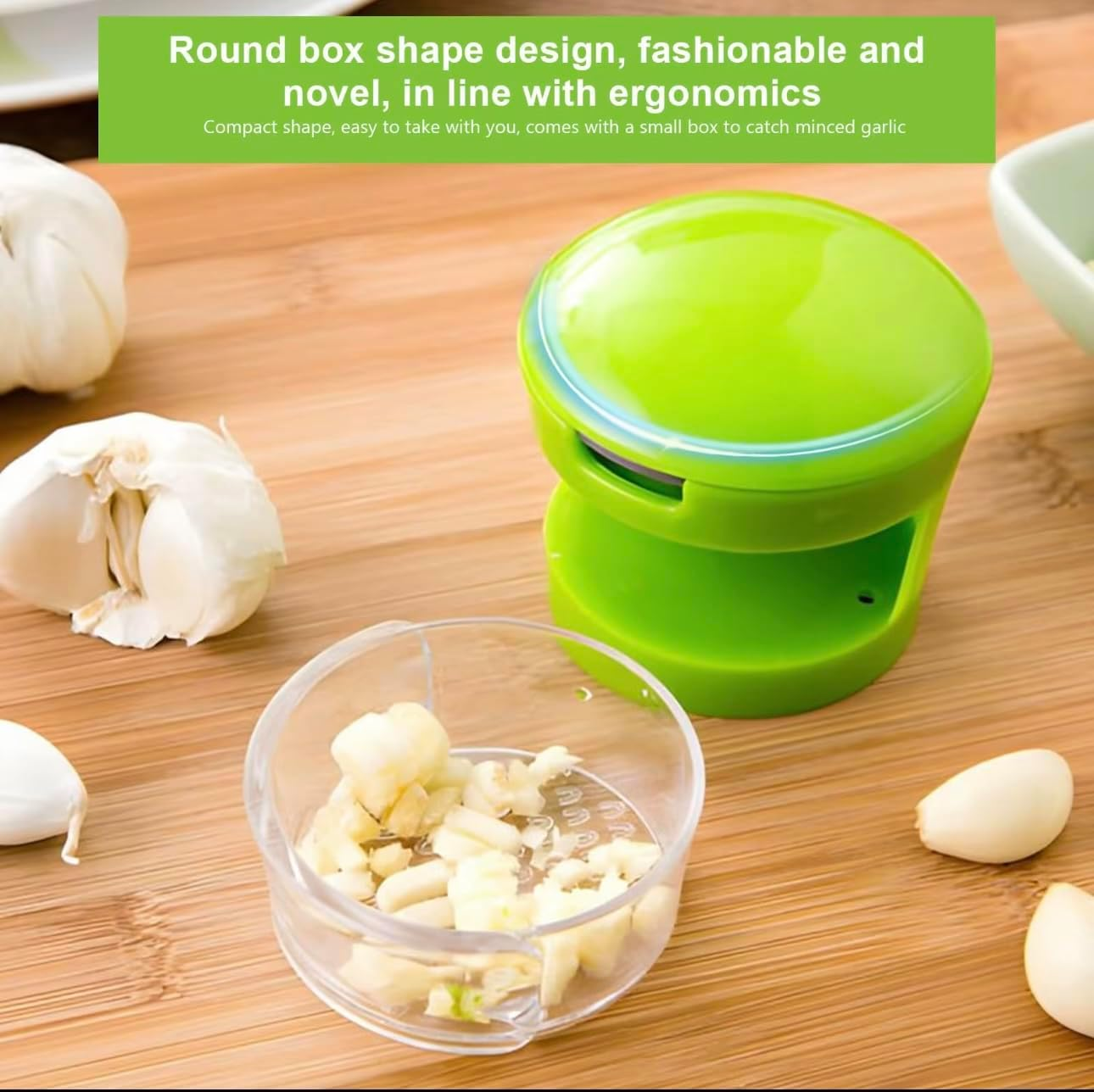 Garlic Press-Garlic Chopper Mini Vegetable Slicer Garlic Mincer Tool Crusher Slicer Twister Garlic Press Kitchen Gadget image number 3