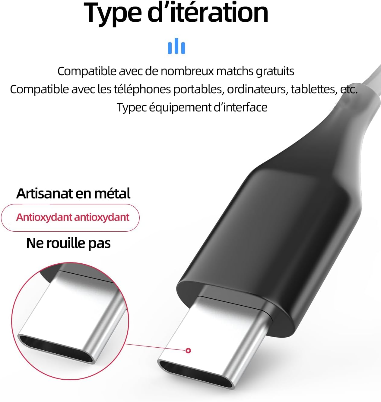 Kefiany 2 Pack Wired USB C Earphones Headphone Earphones Headphone Earphones Compatible with Samsung Galaxy S23/S24, Phone 16/15, Pad and Other USB-C Devices (Black) image number 5