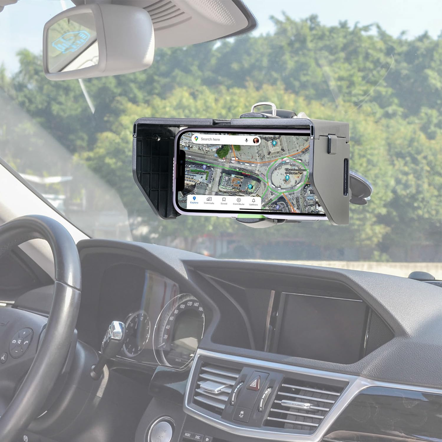 TFY Sun Shade Visor for Mobile Phones & Remote Controllers - Clear Visibility, Easy Setup image number 2