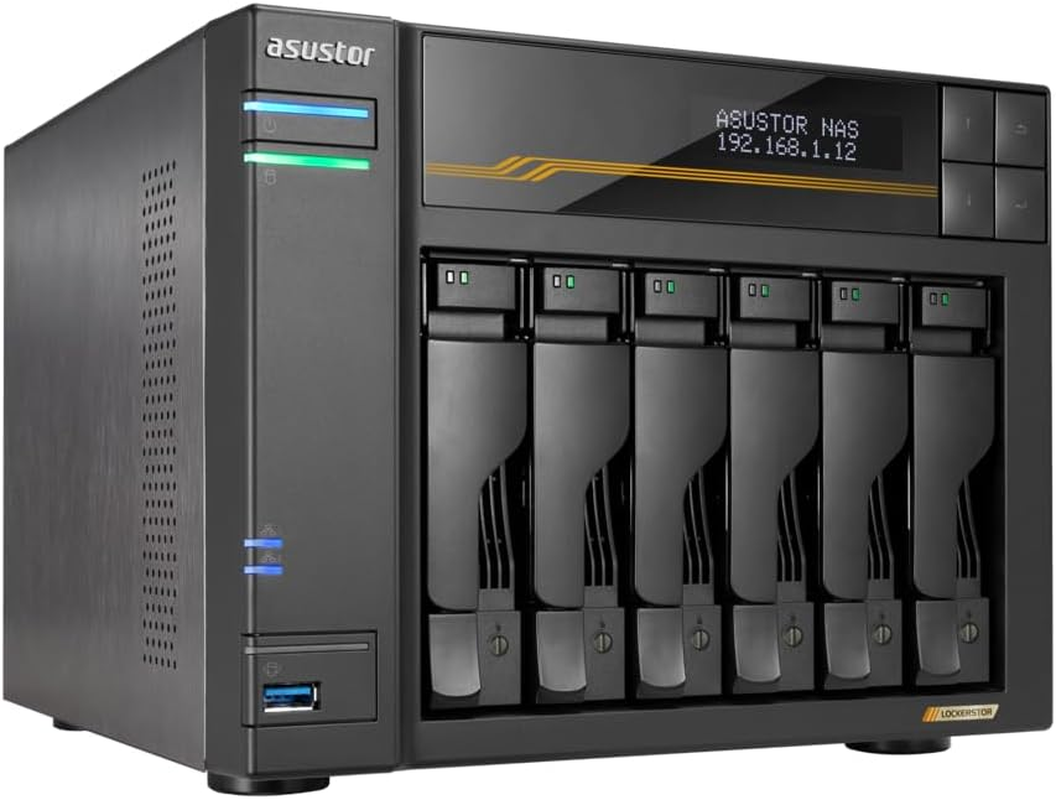 Asustor AS6508T Lockerstor 8 NAS Intel Atom C3538 8GB DDR4 8 Bays Network Attached Storage image number 4
