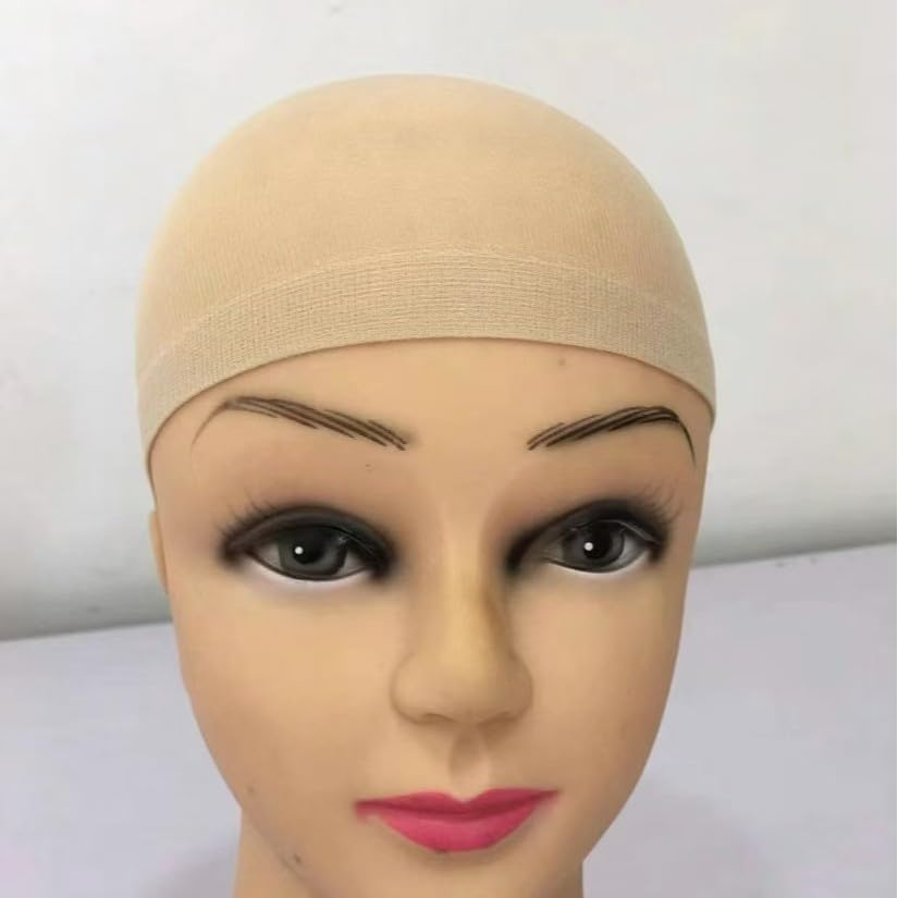 SZTTY 2-Pcs in 1 Pack Beige Wig Caps - Ultra Thin Nylon Caps for Women, Stretchy & Breathable Universal Fit for Smooth Wig Application image number 1