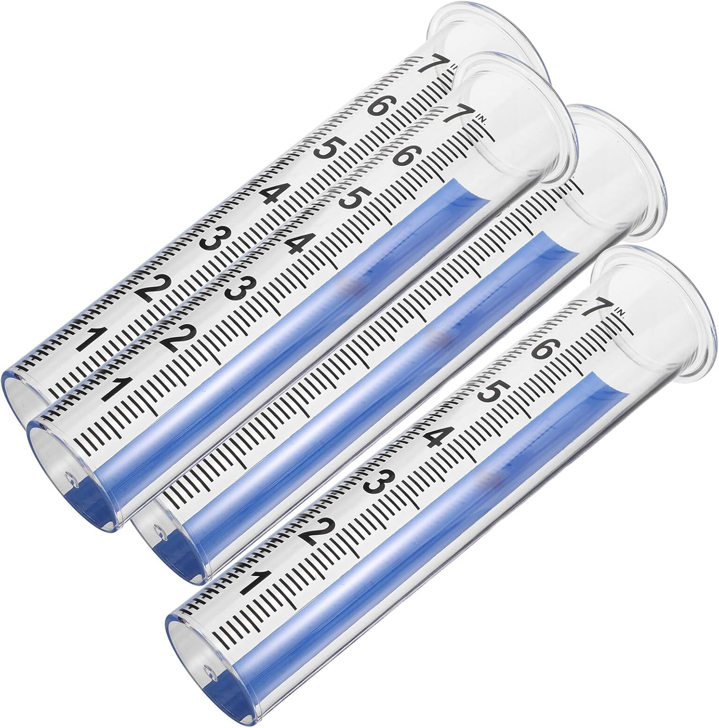 Outanaya 4PCS Transparent Plastic Rain Gauge Replacement Tubes Anti-Crack and Frost-Resistant Accurate Measurement for Garden Lawn Irrigation and Weather Monitoring image number 1