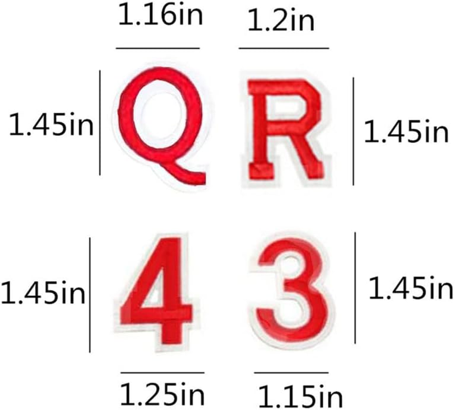 Embroidered Patches, Wanfoou 72Pcs Letter Patches,Iron on Letters and Numbers Patches,Numbers 0-9 Applique for Clothes,Embroidered Patch A-Z,Sew on Patches Applique for Clothes Shoes Hats Bag image number 1